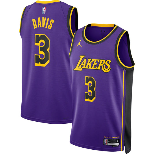 Anthony Davis Los Angeles Lakers Jordans Brand Unisex Swingman Jersey - Statement Edition - Purple